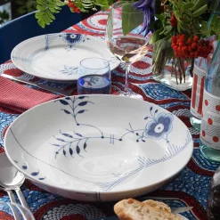 Blå Mega Riflet Serveringsfat 34cm<ROYAL COPENHAGEN Outlet