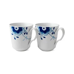 Blå Mega Riflet Krus 2pk 37cl<ROYAL COPENHAGEN Clearance