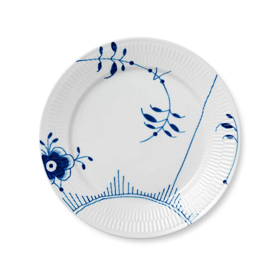 Blå Mega Riflet Tallerken 27cm<ROYAL COPENHAGEN