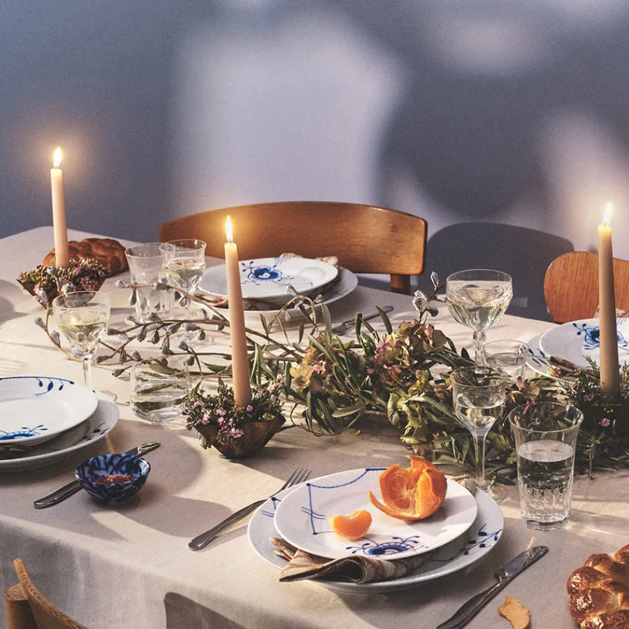 Blå Mega Riflet Tallerken 27cm Dekor 9<ROYAL COPENHAGEN New