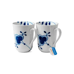 Blå Mega Riflet Krus 33 cl 2pk<ROYAL COPENHAGEN Clearance