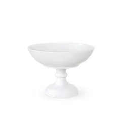 Hvit Riflet Skål på Fot 15 cm<ROYAL COPENHAGEN New