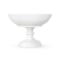 Hvit Riflet Skål på Fot 15 cm<ROYAL COPENHAGEN New