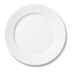 Hvit Riflet Tallerken 27cm<ROYAL COPENHAGEN New
