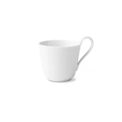 Hvit Riflet Krus Med Høy Hank 33cl<ROYAL COPENHAGEN Sale