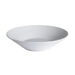 Hvit Riflet Dyptallerken 24cm<ROYAL COPENHAGEN Clearance