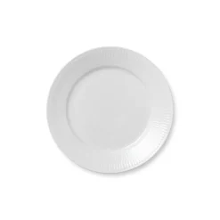 Hvit Riflet Asjett 22cm<ROYAL COPENHAGEN New
