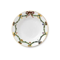Stjerne Riflet Jul Dyp Tallerken 24cm<ROYAL COPENHAGEN Clearance