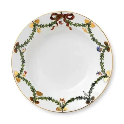 Stjerne Riflet Jul Dyp Tallerken 24cm<ROYAL COPENHAGEN Clearance