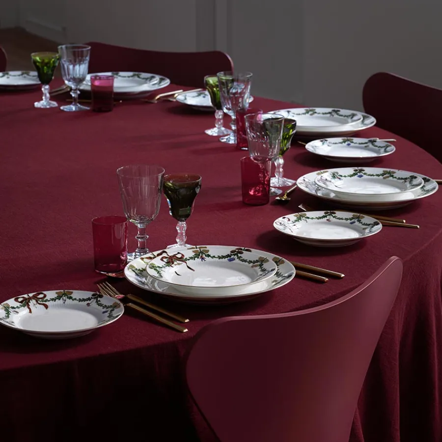 Stjerne Riflet Jul Dyp Tallerken 24cm<ROYAL COPENHAGEN Clearance