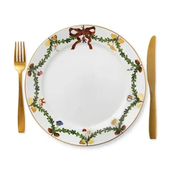Stjerneriflet Jul Tallerken 27cm<ROYAL COPENHAGEN Outlet