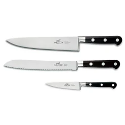 Licorne Knivsett 3 Kniver Stål/Svart<SABATIER Clearance
