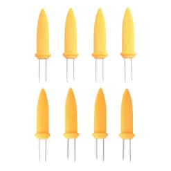 BBQ Maisholder Rustfritt Stål m/Plasthåndtak 8pk<SEASONS Sale