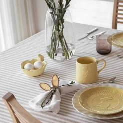 Easter Collection Skål m/Blomst og Hare 12,5cm Gul<SEASONS Outlet