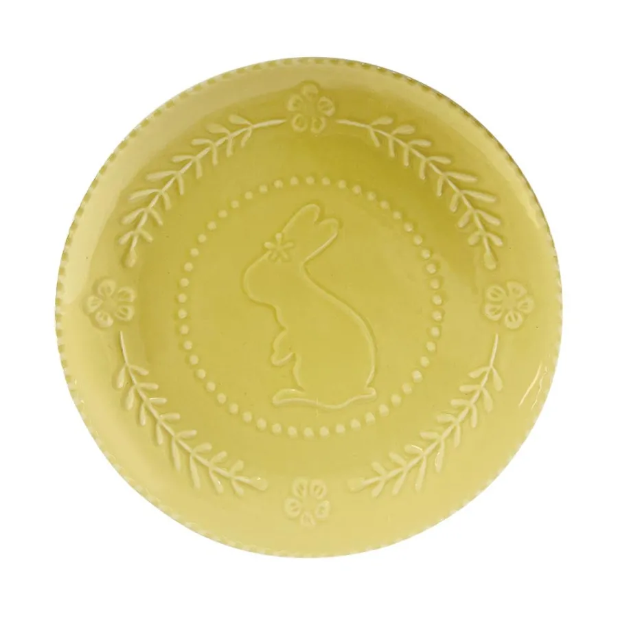 Easter Collection Tallerken m/Hare 21cm Gul<SEASONS Sale