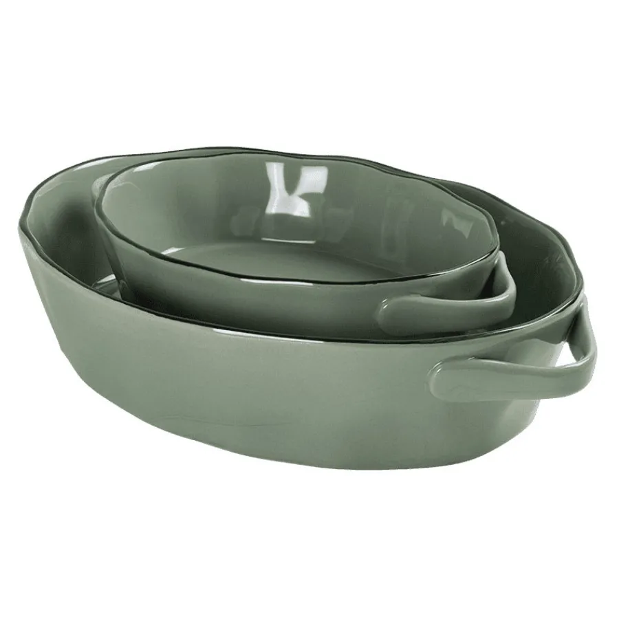 Fall Collection Ildfaste Former Oval 2pk 30cm/40cm Grønn<SEASONS