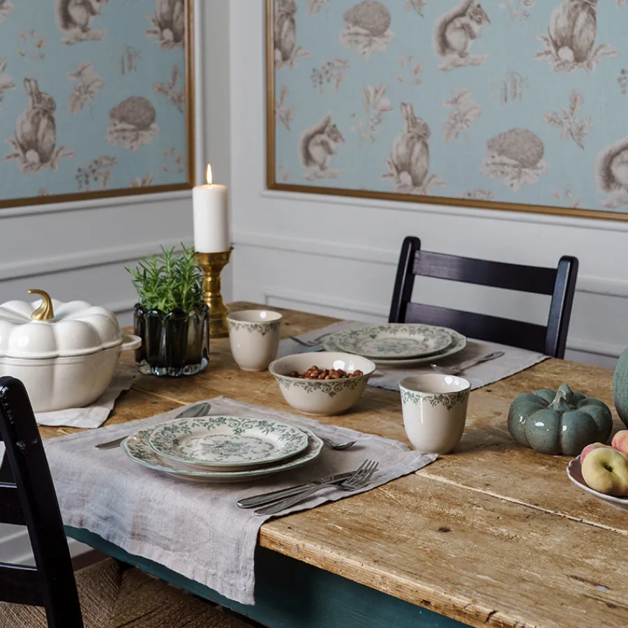 Fall Collection Tallerken 21cm Grønn Print<SEASONS Online