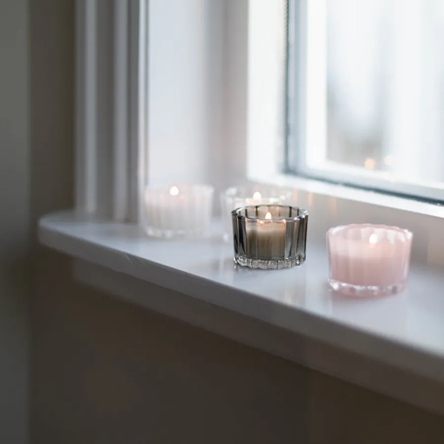 Love Collection Lyslykt Rund 4cm Hvit<SEASONS Online