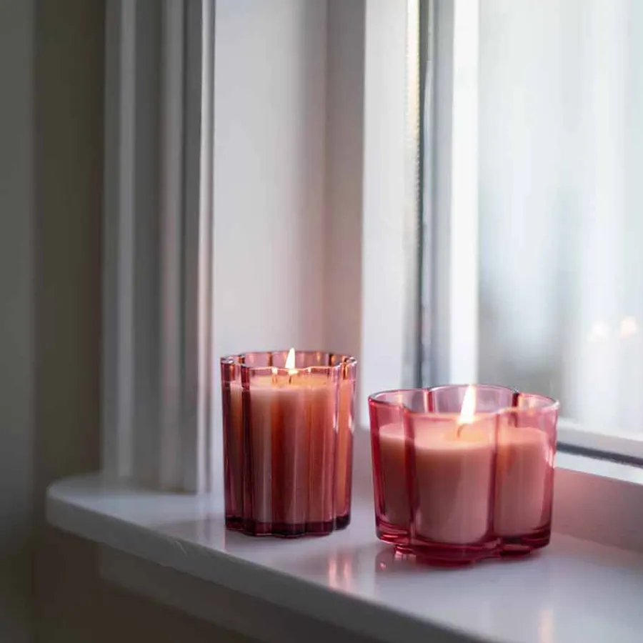 Love Collection Stearinlys Blomst 10cm Rosa<SEASONS New