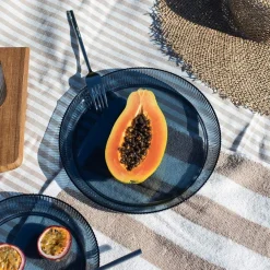 Summer Collection Tallerken m/Riller 25cm Marine<SEASONS Discount