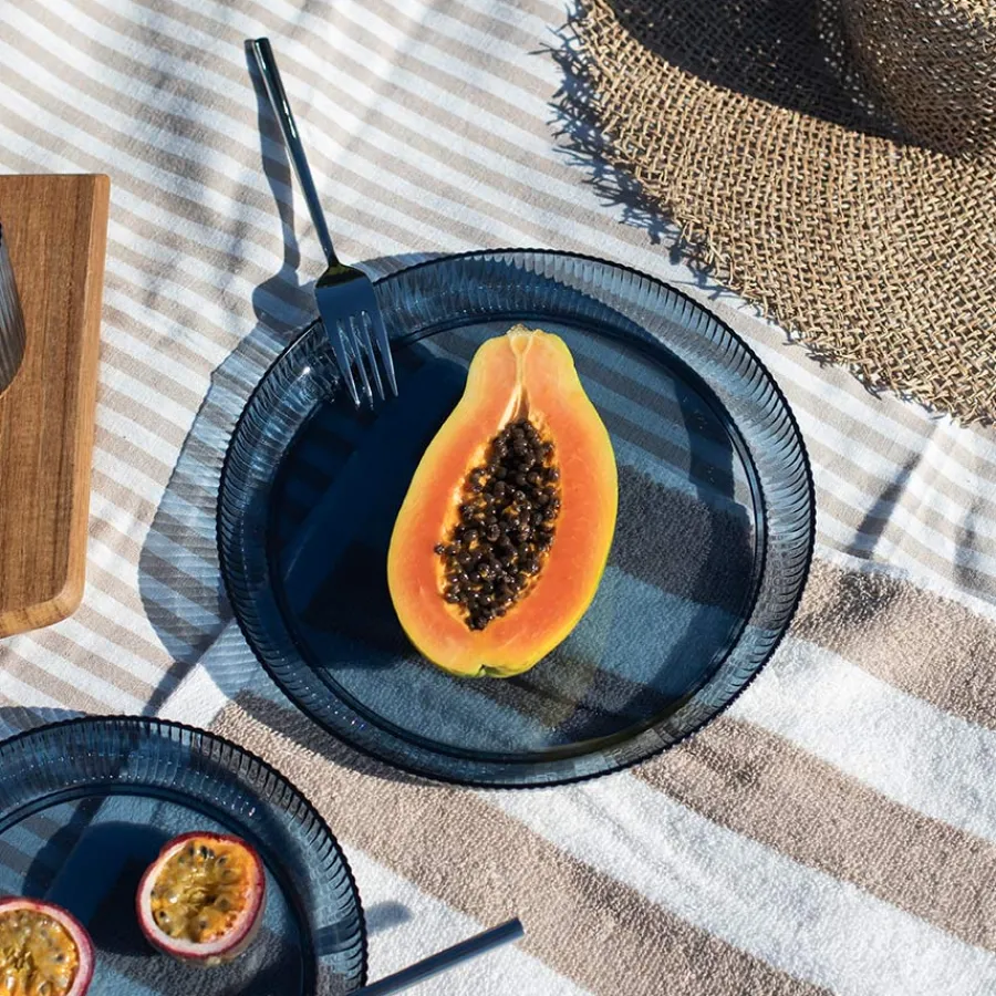 Summer Collection Tallerken m/Riller 25cm Marine<SEASONS Discount