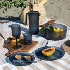 Summer Collection Tallerken m/Riller 25cm Marine<SEASONS Discount