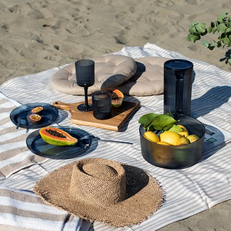 Summer Collection Tallerken m/Riller 25cm Marine<SEASONS Discount