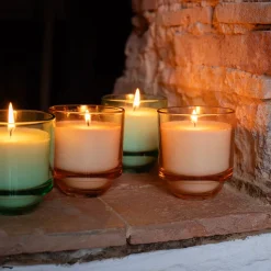 Summer Collection Stearinlys i Glassbeholder 10cm Grønn<SEASONS Discount