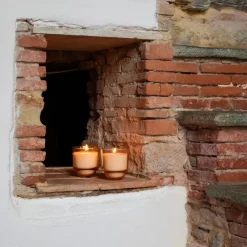 Summer Collection Stearinlys i Glassbeholder 10cm Oransje<SEASONS