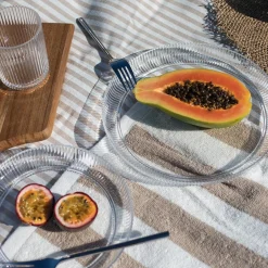Summer Collection Tallerken m/Riller 25cm Klar<SEASONS Hot