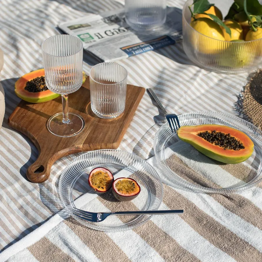 Summer Collection Tallerken m/Riller 25cm Klar<SEASONS Hot