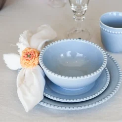 Summer Collection Serviettring Porselen m/Heklet Blomst 2pk Gu<SEASONS