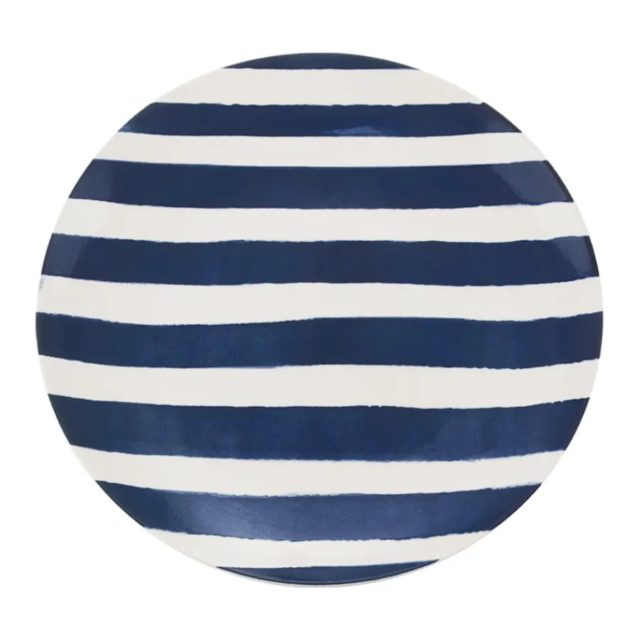 Summer Collection Tallerken 26cm Blå Striper<SEASONS Sale
