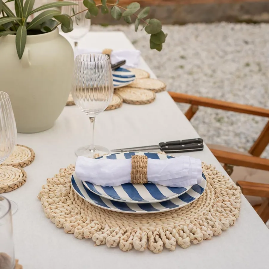 Summer Collection Tallerken 26cm Blå Striper<SEASONS Sale