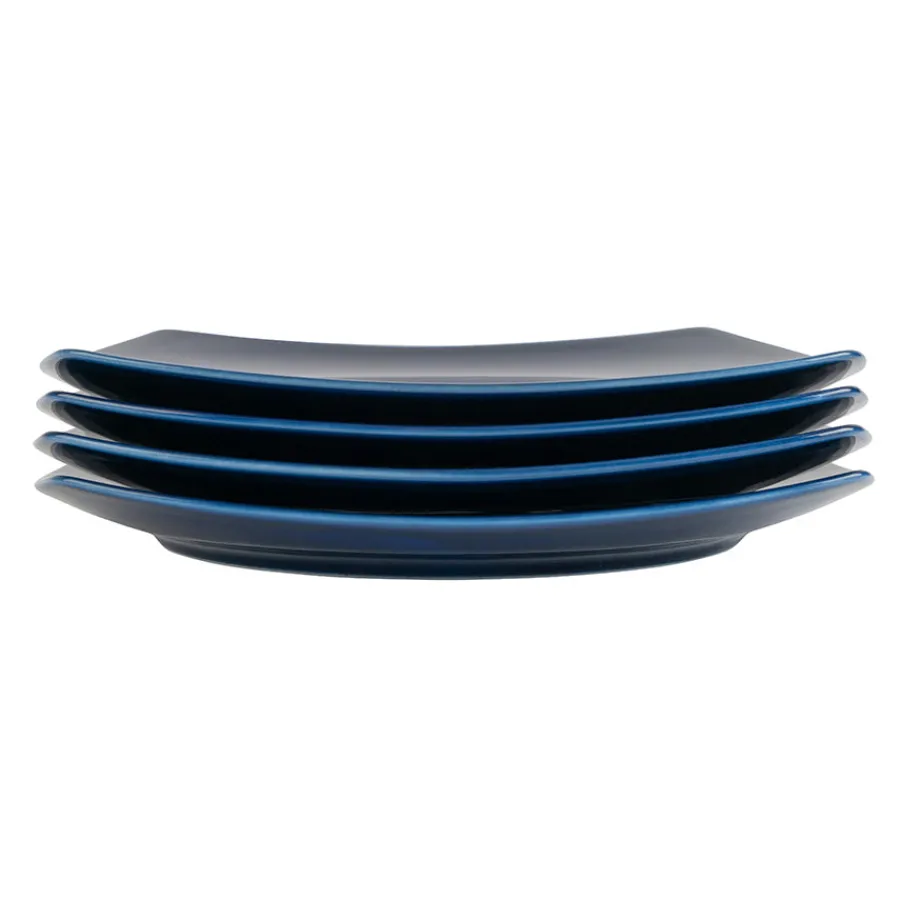 Sense Cobalt Tallerken Firkant 27cm 4pk<PORSGRUNDS PORSELÆNSFABRIK