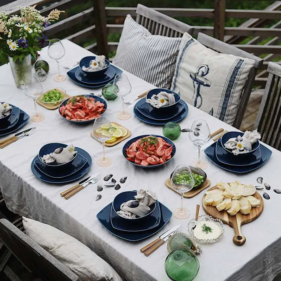 Sense Teal Tallerken 22 cm 4pk<PORSGRUNDS PORSELÆNSFABRIK Online