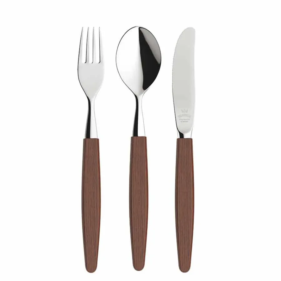 Bestikksett 18 Deler Valnøtt<SKAUGUM BESTIKK