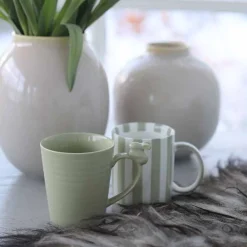 Stripekopp Harekopp Grønn 2pk<PORSGRUNDS PORSELÆNSFABRIK Best