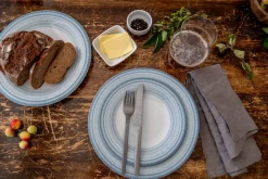 TALLERKEN FLAT 22 CM BLÅ - 4PK<PORSGRUNDS PORSELÆNSFABRIK Outlet