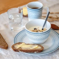 TALLERKEN FLAT 22 CM BLÅ - 4PK<PORSGRUNDS PORSELÆNSFABRIK Outlet