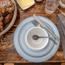 TALLERKEN FLAT 22 CM BLÅ - 4PK<PORSGRUNDS PORSELÆNSFABRIK Outlet