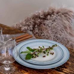 TALLERKEN FLAT 22 CM BLÅ - 4PK<PORSGRUNDS PORSELÆNSFABRIK Outlet