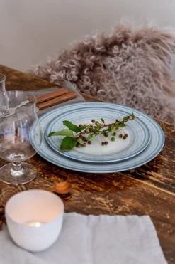 TALLERKEN FLAT 28 CM BLÅ - 4PK<PORSGRUNDS PORSELÆNSFABRIK Discount