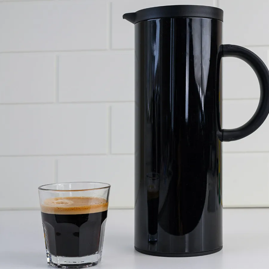 TERMOKANNE SORT 1L CYLINDER<CHRISTIANIA 1739