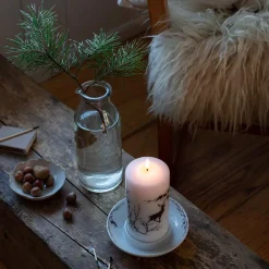 Wik & Walsøe Alveskog Kubbelys 14x7cm<WIK & WALSØE Clearance