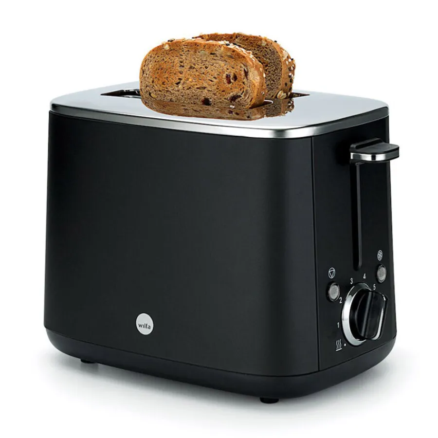 Lunch TO2B-1000 Brødrister Matt Sort<WILFA Online